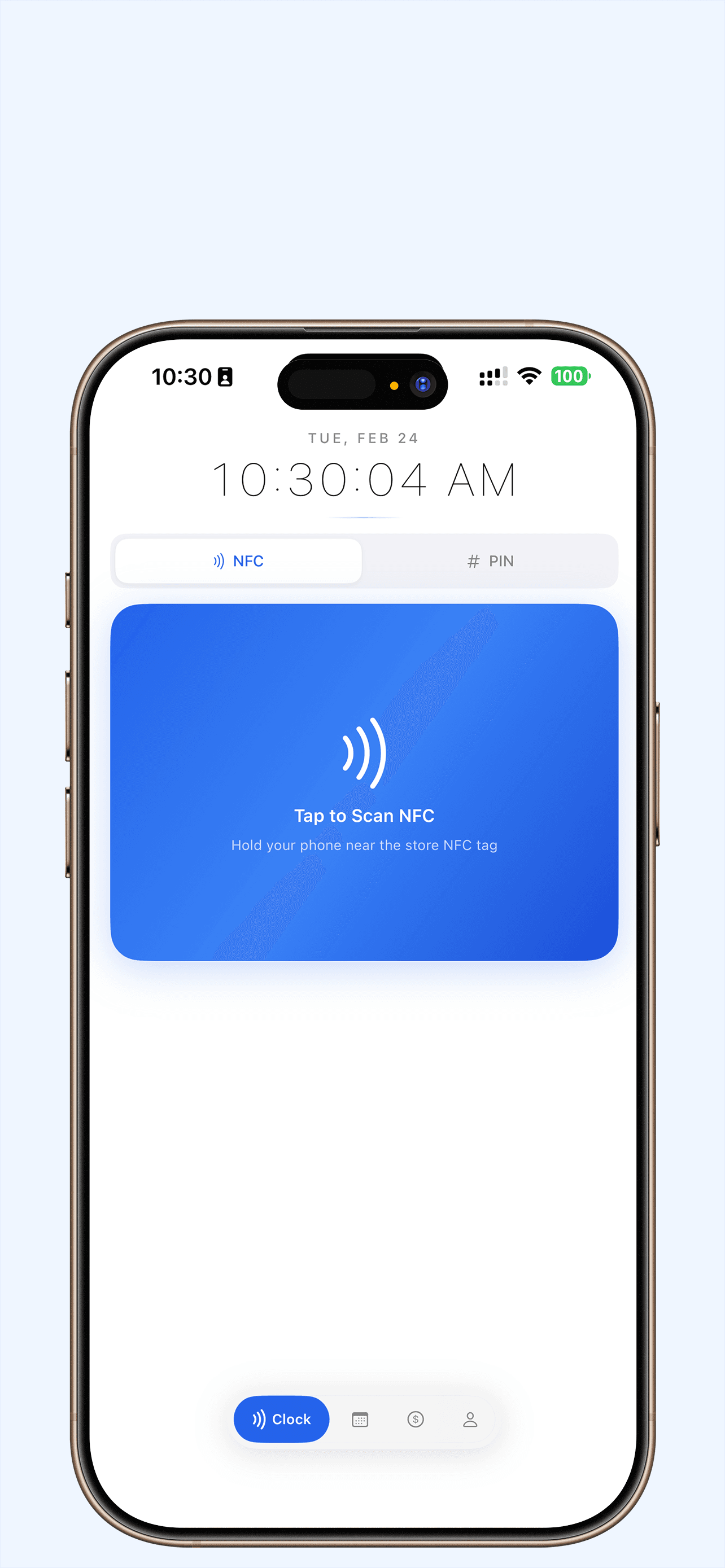 Simplin app — tap to scan NFC